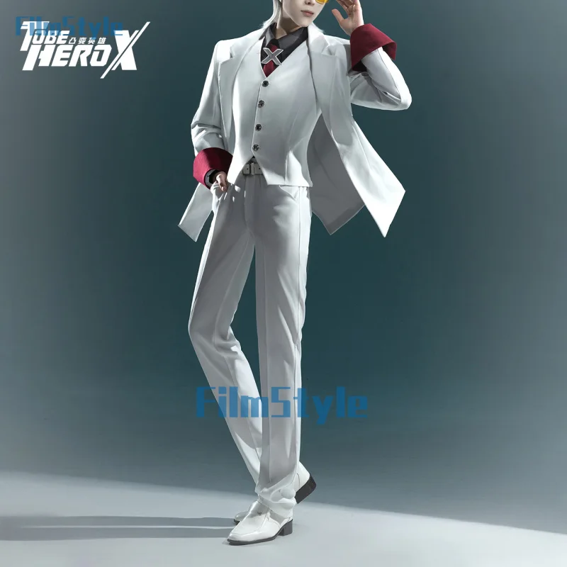 

Аниме To Be Hero X Косплей Костюм Hero X Униформа Белый Костюм Оранжевый Очки Галстук Хэллоуин Вечеринка для Женщин Мужчин Реквизит