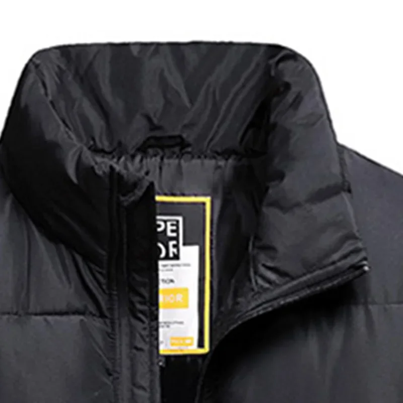 8XL الوقوف طوق القطن سترات الرجال الخريف الشتاء سميكة الحشو البيسبول طوق سترات الرجال الكورية موضة ملابس خارجية أسفل معطف رجل #5