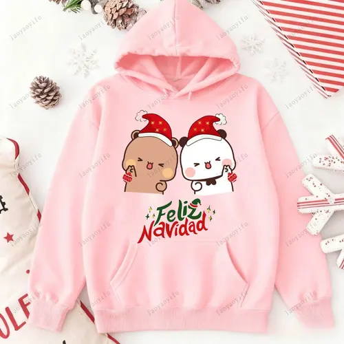 Imagen 1 del producto ¡Feliz Navidad! Lindo Navidad Bubu Dudu mujeres Sudadera con capucha ropa deportiva ajuste deportes juveniles ropa al aire libre Kawaii Harajuku ropa de mujer
