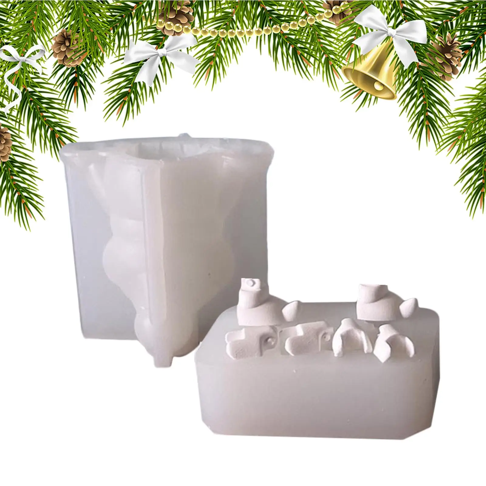 

Рождественские формы для свечей, литейные формы из смолы, рождественские сезонные праздничные формы для литья эпоксидной смолы, домашний декор, формы для рукоделия для полимерного искусства