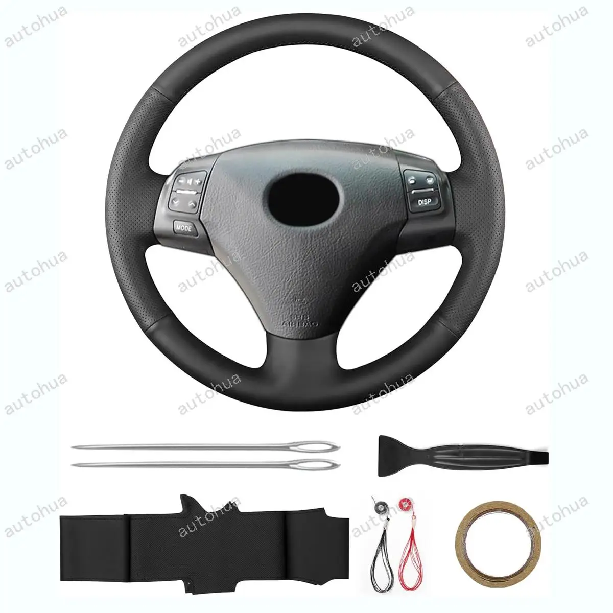 

Hand-Stitch Steering Wheel Cover,Fit for Lexus 2006 GS 450h/2006 GS430/2005 RX400h,Non-Slip Breathable Microfiber Leather