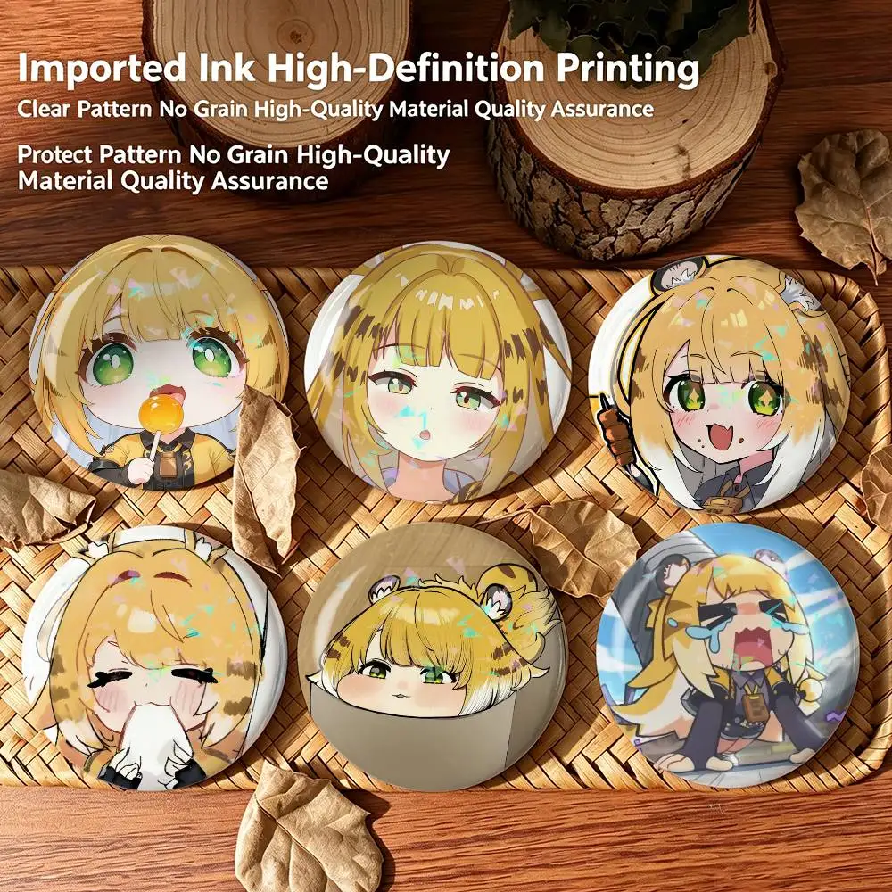 ZZZ Ju Fufu So Cute  Custom Tinplate Round Button Badge Pins Brooches
