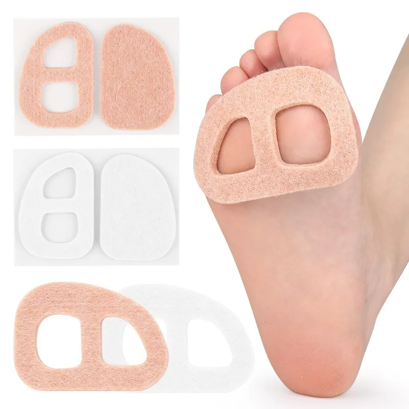 Felt Forefoot Cushion Pads for High Heels, Anti-Blister Corn Protector, Soft Shock-Absorbing Metatarsal Insoles