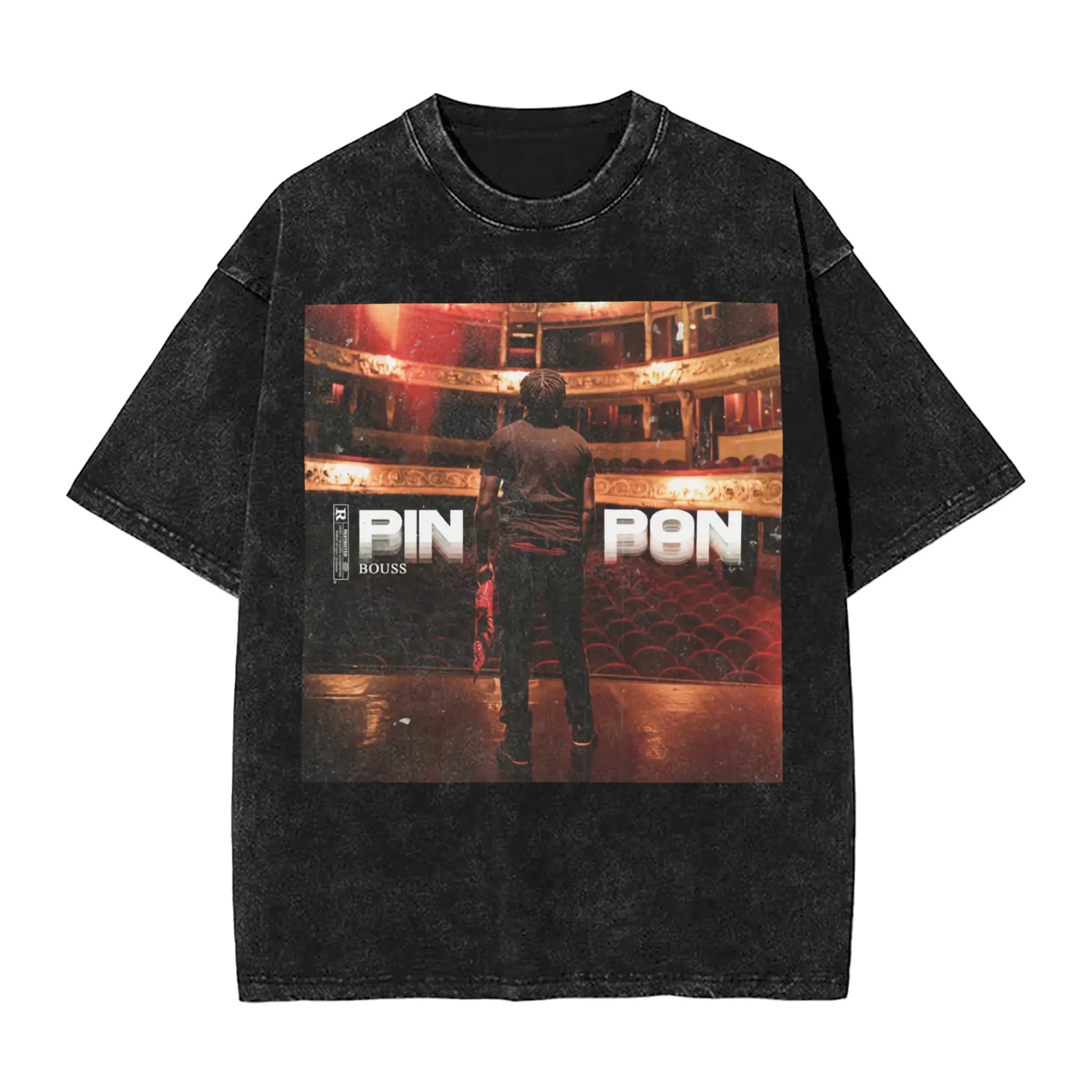 

Футболки Pin Pon B-Bouss Song, мужские забавные футболки из чистого хлопка, футболки с круглым вырезом, одежда с короткими рукавами, идея подарка