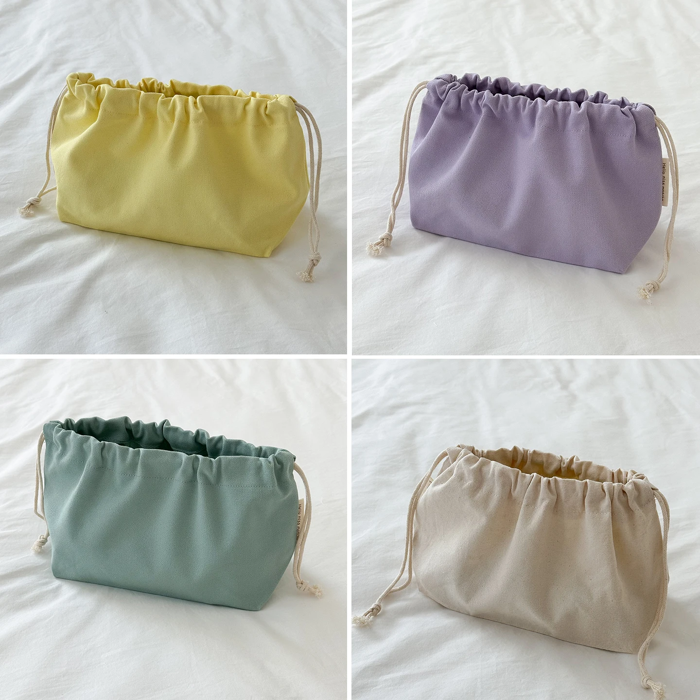 

Женская парусиновая сумка для хранения, косметичка на шнурке, однотонная внутренняя сумка, сумка-вед, органайзер, бытовые инструменты для хранения
