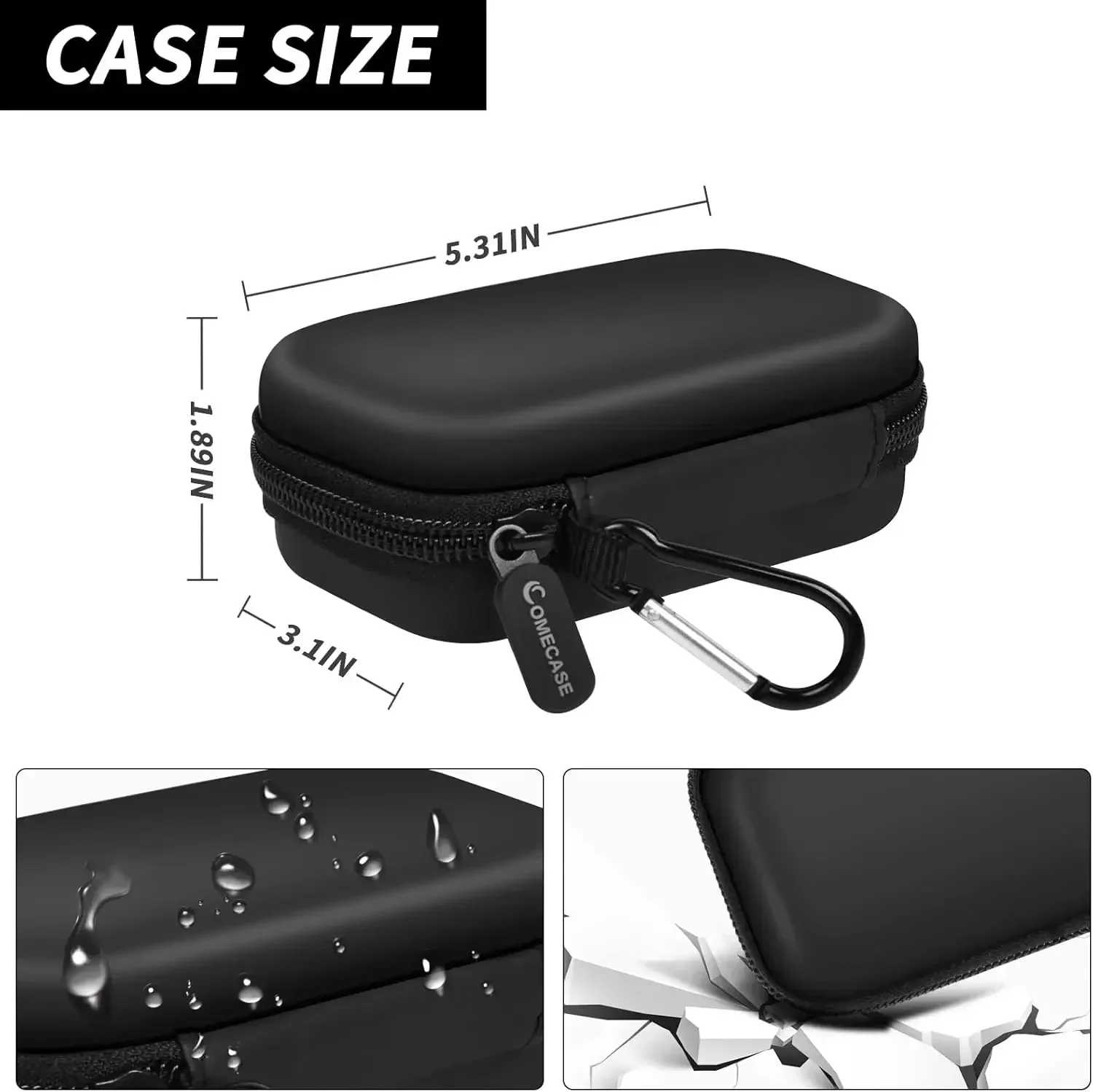 External Hard Drive Case for SanDisk Extreme Portable SSD 1TB 2TB 4TB 500GB External Solid State Drive， Bag for 2 SSD (Box Only)