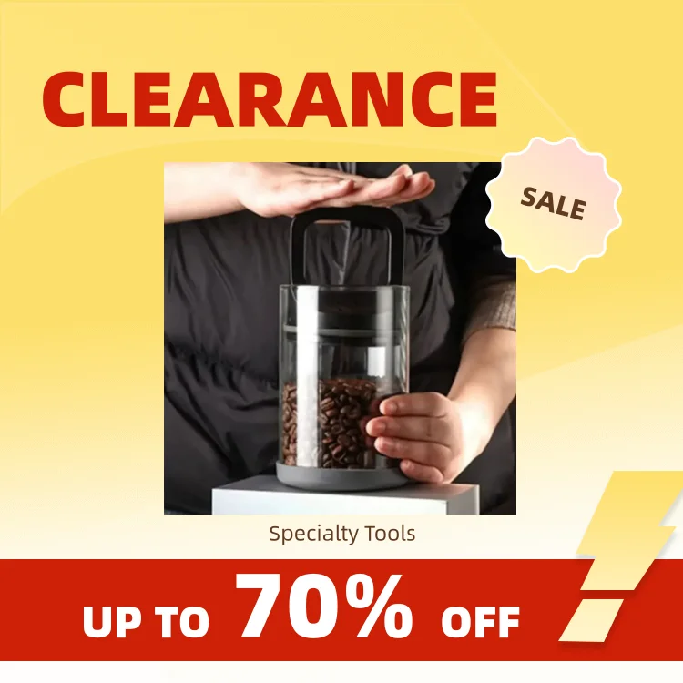 Clearance_Clear Container Coffee Cans Vented and Vacuum Sealed Beans Fresh Keeping Tank Moisture Proof Storage_Continuous update