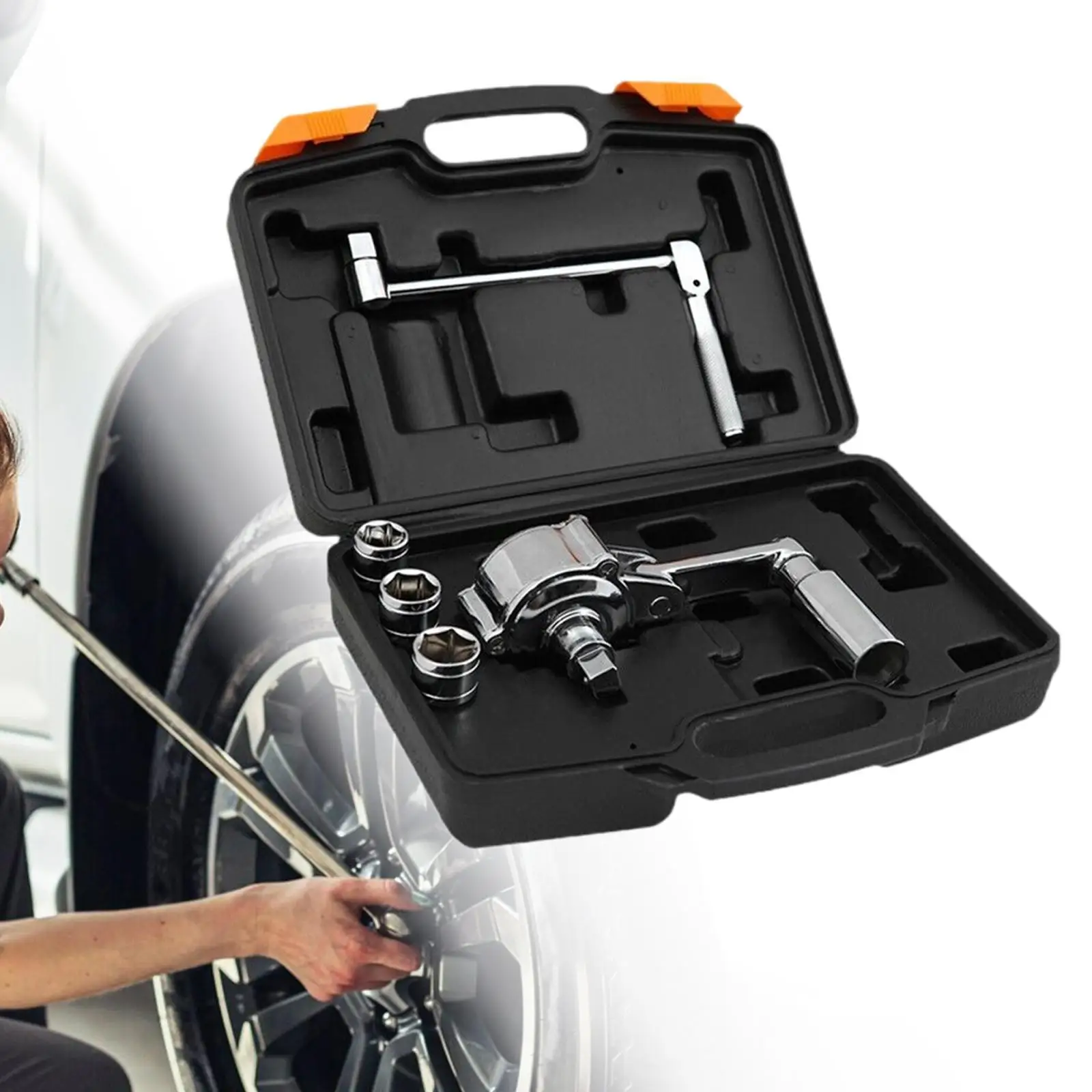 

Tire Multiplier Wrench Lug Nut Removal Tool Premium Tire Change Portable Wrench Sockets Set 3200N.M for Most Vehicles