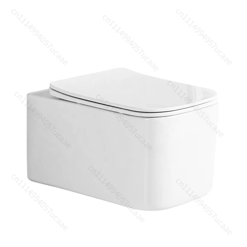 New Coming Bathroom Hidden Water Tank P-trap One Piece Toilet Wall Hung Ceramic Anti-Bacteria Dual-Flush Gravity Flushing Modern