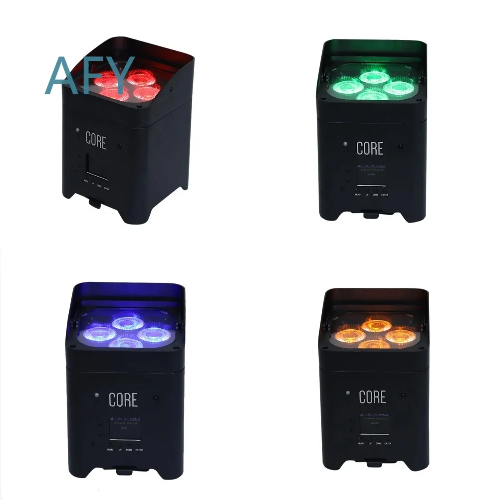 SHIP FROM UK 4X18W 6in1 RGBAW+UV Battery Powered LED Par Light for Mobile App Control Smart MINI Stage DJ Lighting for Events
