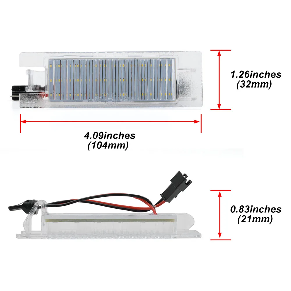 LEDライセンスナンバープレートランプ、jeep Rebeprenegolade 2014-2017、cheveurカマロ2014-2024、malibu 2013-15、Canbus 11-19、2個用ライト