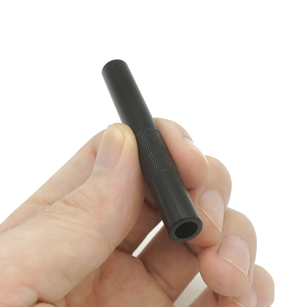 3/6/10 قطعة أنبوب سبائك الألومنيوم مع فرشاة تنظيف أداة القش المعدنية كهدية للرجال ملحقات التدخين أداة عشب التبغ #2