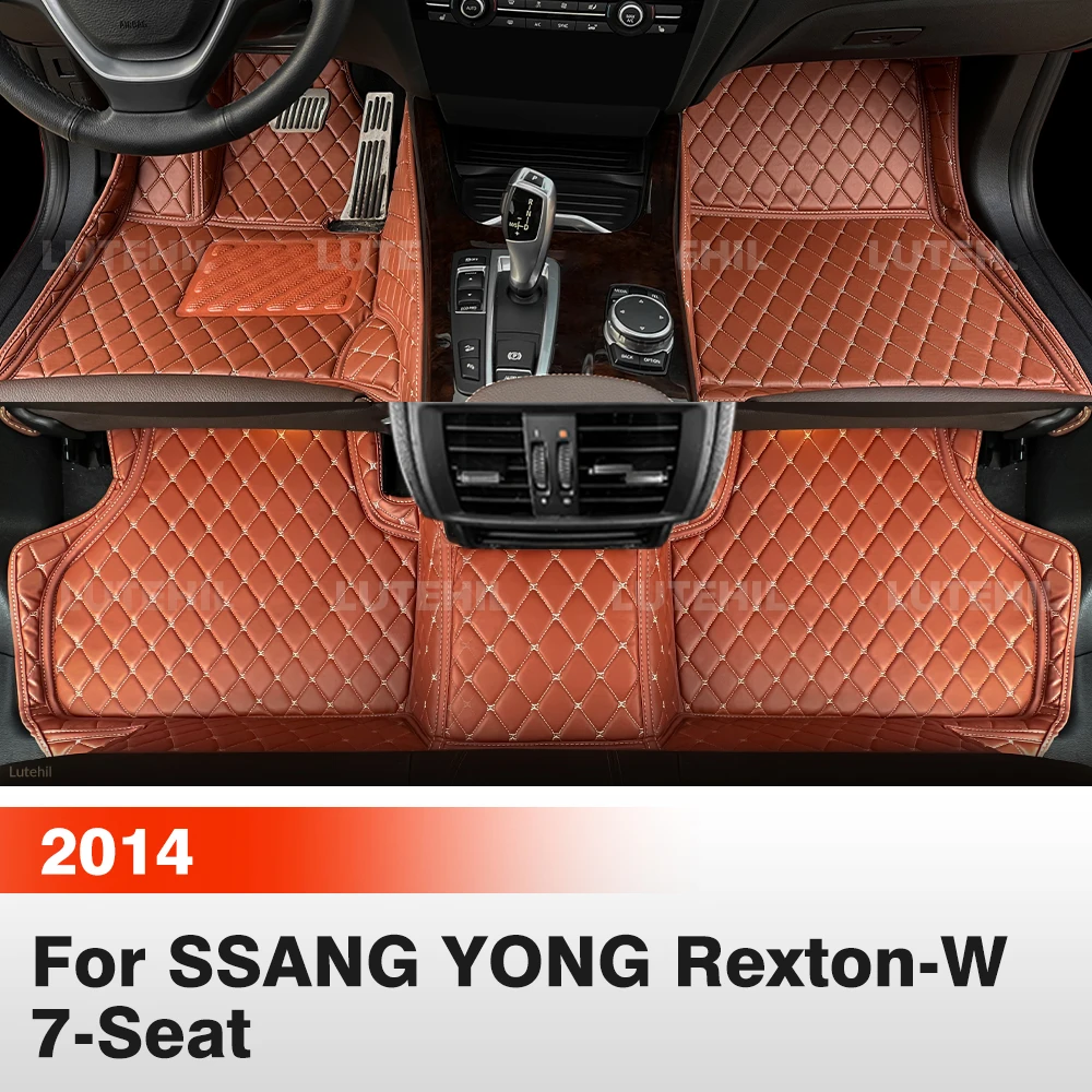 

For SSANG YONG Rexton-W (7-Seat) 2014 Car Floor Mats All Weather Carpet Cover Floor Liners 1st & 2nd Row Interior Protector