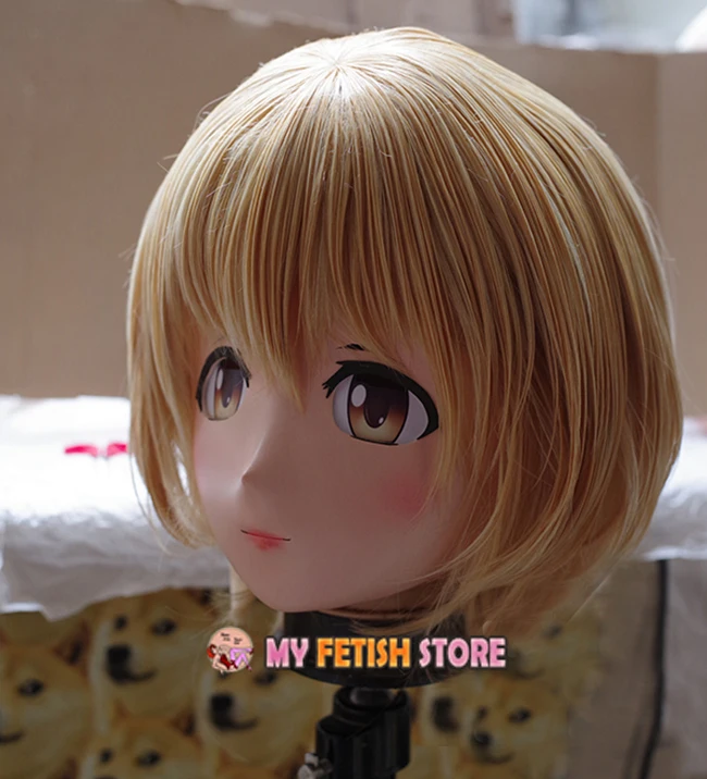 (KM113) Handgemaakte vrouwelijke hars Crossdress mooi meisje 3/4 hoofd Lolita pop masker Japanse Anime Cosplay Kigurumi masker Crossdresser