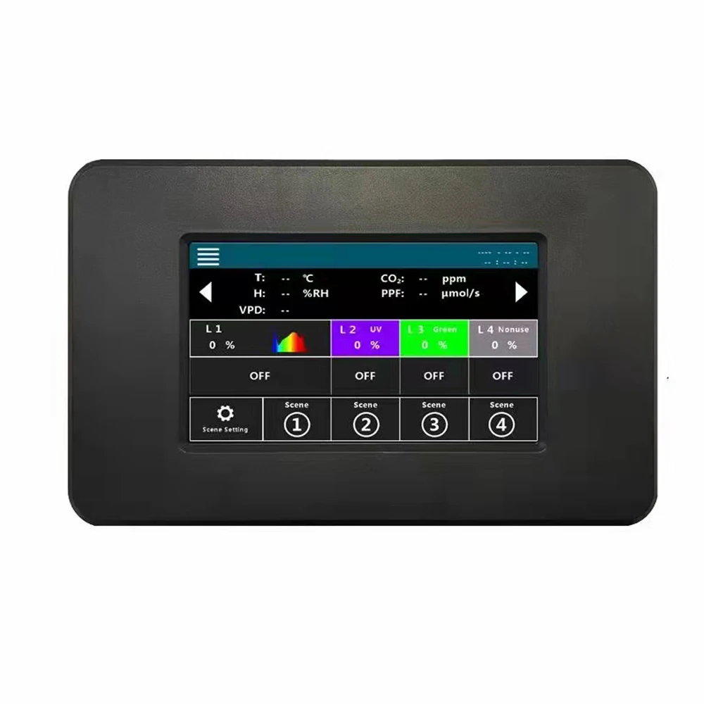 LED Grow Light Smart group controller with daisy chain Dimmable/Timing Professional Greenhouse Controller,With PPFD/CO2 sensor