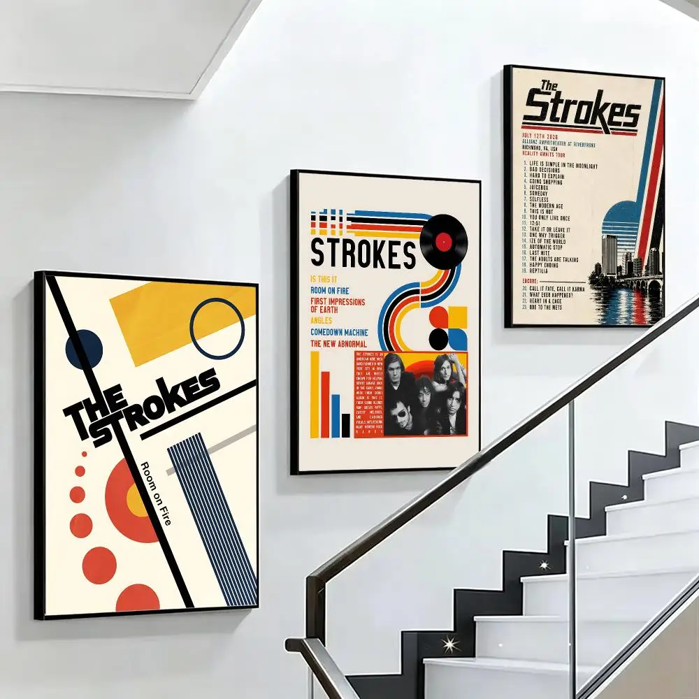 The Strokes Poster HD poster black and white simple home decoration suitable for living room bedroom corridor and gift giving