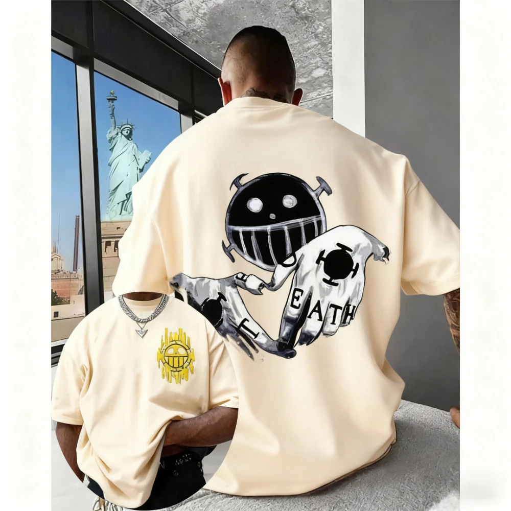 Camiseta de una pieza para hombre, camiseta Killer de verano y otoño, Anime japonés para niño, traje Retro holgado de manga corta para padres e hijos