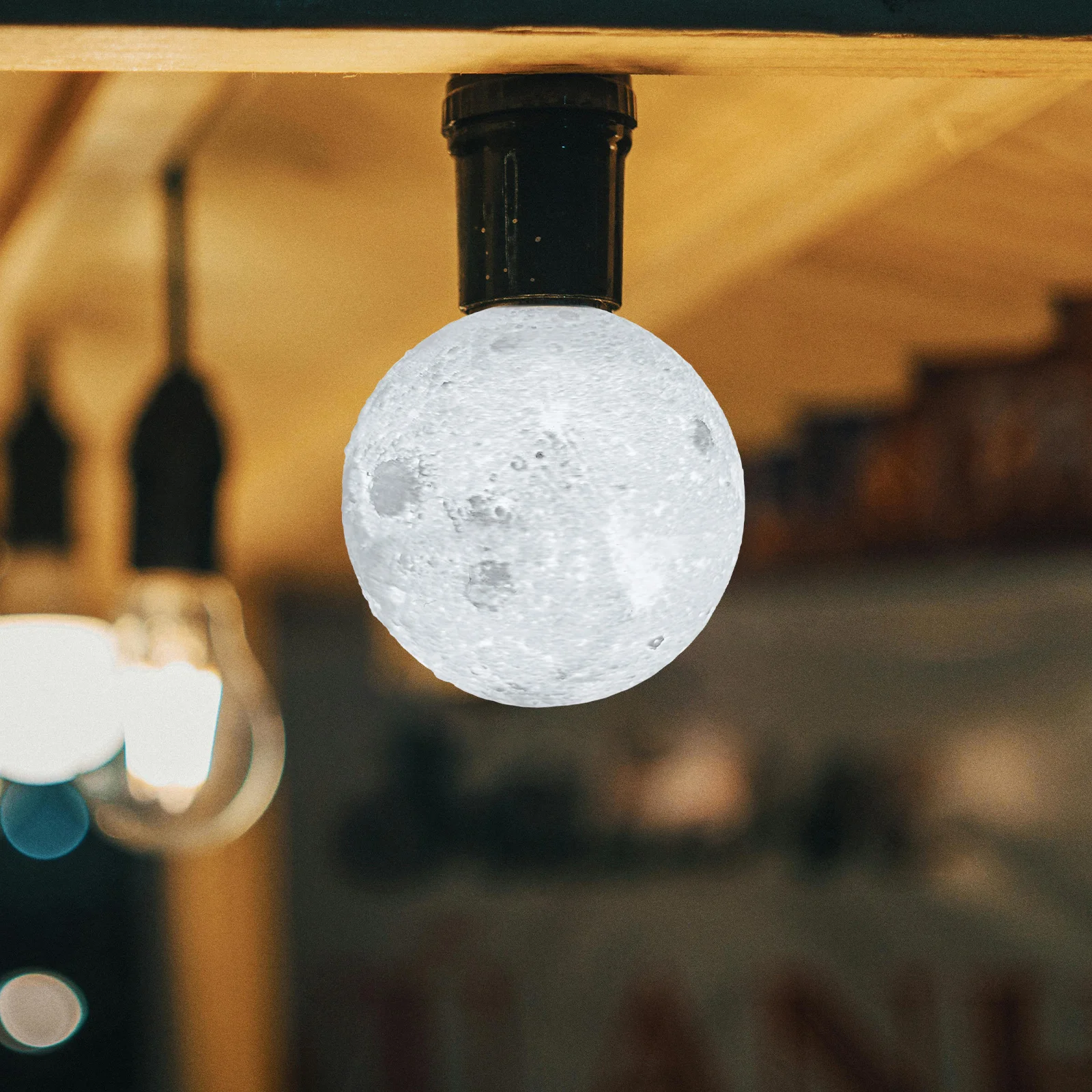 

3D Printing Moon Lamp Shade 120Mm Diameter Plastic Replacement Cover For Ceiling Wall Floor Hanging Light Bedroom