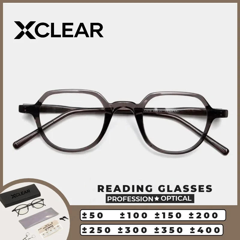 

XCLEAR Optical Anti Blue Ray Myopia Progressive Prescription Eyeglasses Reading Glasses Unisex PolygonFrame Ultralight
