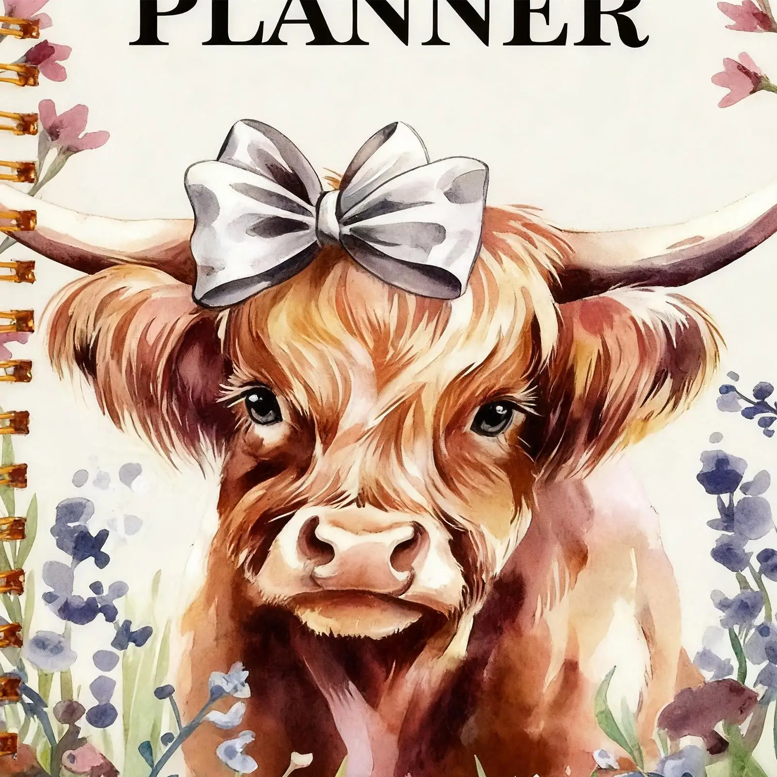 

Ежемесячный планировщик на 2026-2028, 3 года, 50 страниц, спиральный переплет, портативный блокнот с рисунком крупного рогатого скота, книга для детей, письменный офис