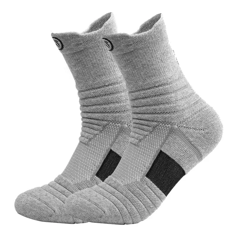 Men\'s Running Sports Socks Winter Warm Socks Breathable Absorb Sweat Deodorant Cotton Sock Mid Tube Cycling Sox For Male EU38-45