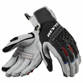 New Grey/Black Revit Sand 4 Trial Motorcycle Adventure Touring Ventilated Gloves Genuine Leather Motorbike Racing MX ATV Gloves