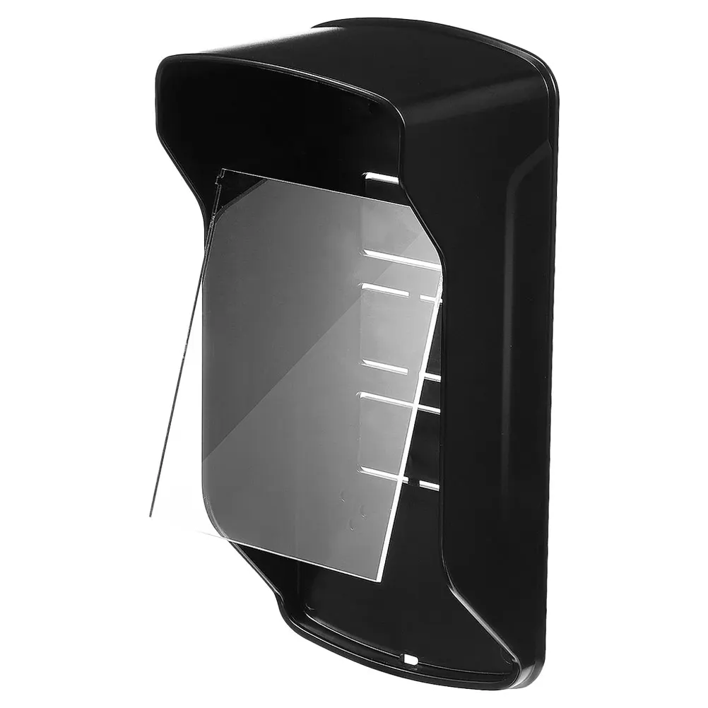 

Rain Cover Door Bell Covers for Outside Metal Cover Plate Black Acrylic Waterproof Frame Doorbell Protection Outdoor Accessories