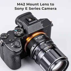 K&F Concept M42 Screw Mount Lens to Sony E Lens Adapter for Sony a5000 a6000 a6400 A7C A7C2 A1 A9 A7S A7R2 A73 A7R4 A7R5 Camera