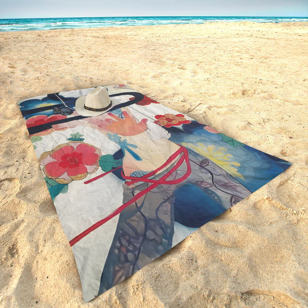 Aya Takano Big Microfiber Beach Towels Quick Dry Towel Sand Beach Towels Pool Towel For Travel Swim Pool Yoga