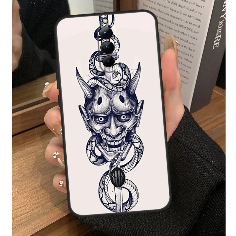 Samurai Oni Mask Case For Nubia Red Magic 10 Pro Plus 6 7 Pro 6S 7S 5G 6R RedMagic 9S 8S 8 9 Pro Plus Coque - view 6