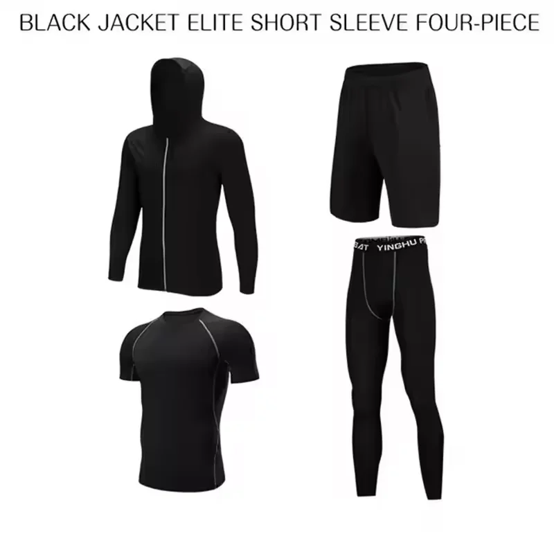 2pcs Men's Compression Sportswear Suit GYM Tight Sports Yoga Sets Workout Jogging MMA Fitness Clothing Tracksuit Pants Sporting
