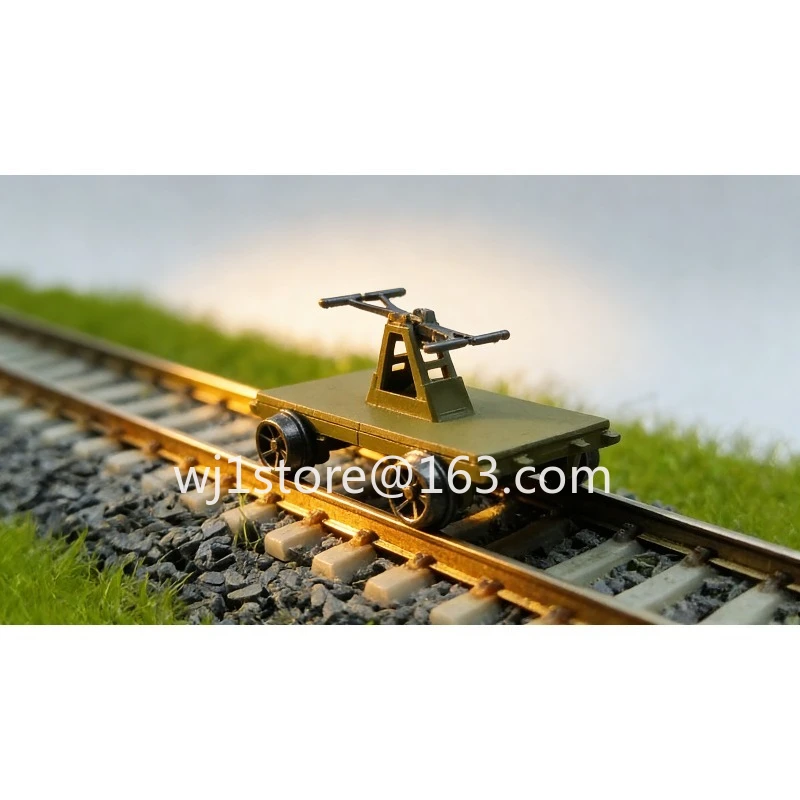 static model decoration,ipuranol 1/87 handmade 3D hand cranked rail car train sand table model  cannot be pushed