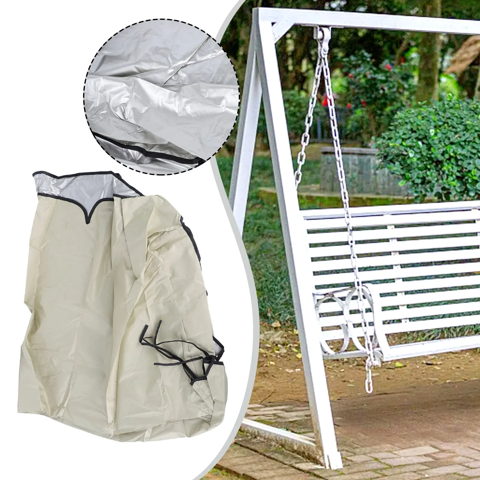 Swing Chair Cover Made of 190T Polyester Taffeta Fabric for Outdoor Garden Patio Furniture All Season Protection