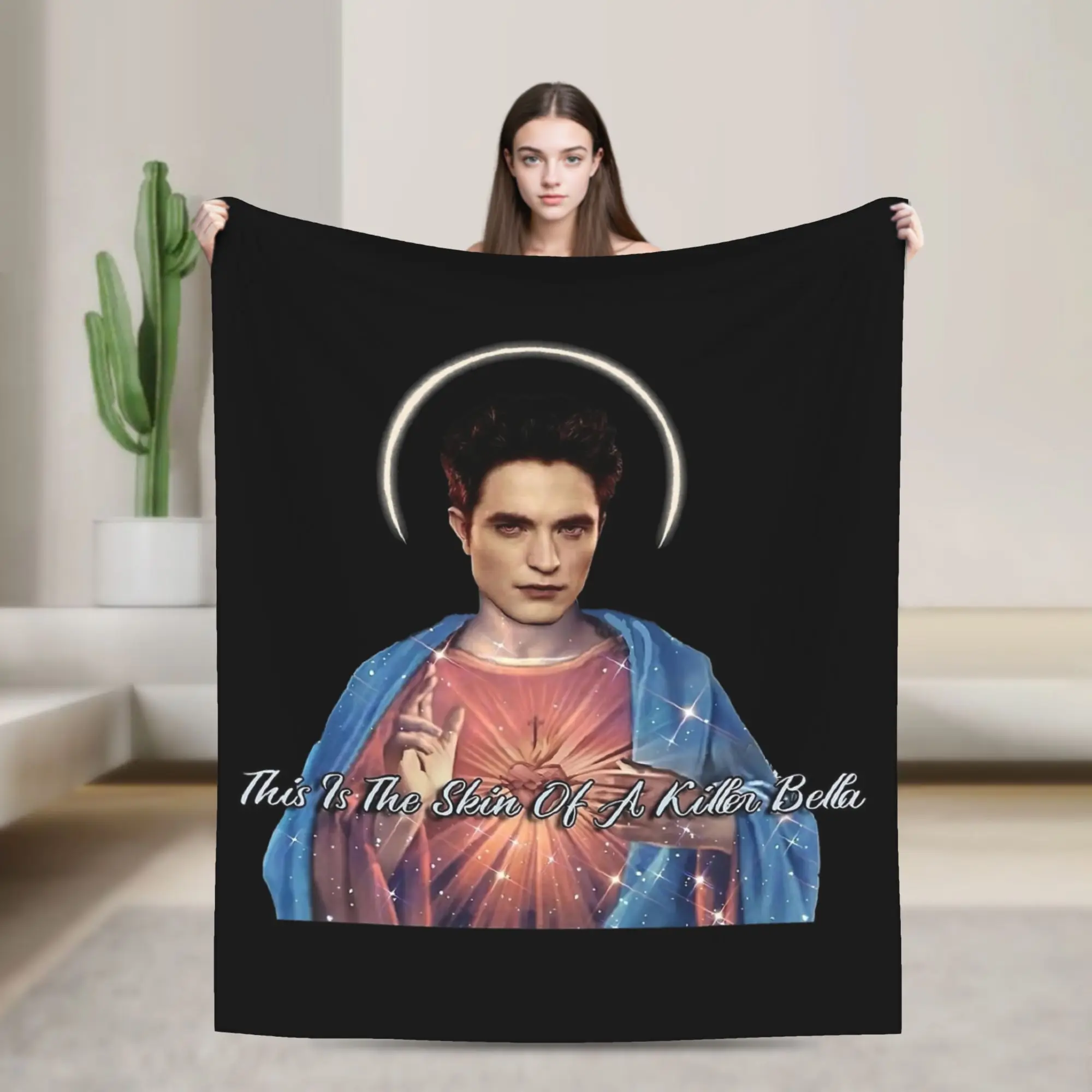 Robert Pattinson Edward Twilight This Is The Skin Of A Killer Bella Blanket Flannel Autumn Throw Blanket for Bedding Bedspread