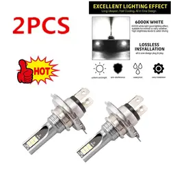 2pcs  H7 LED Headlight Bulb Beam 100W High Power LED H1 H3 H4 H11 Headlamp 6000K White Super Bright Driving DRL Auto
