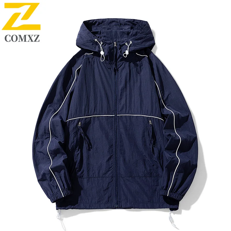 Summer Lightweight Windbreaker Jacket Mens Casual Thin Breathable UV Sun Protection Coat Travel Fishing Skin Coats plus size 8xl