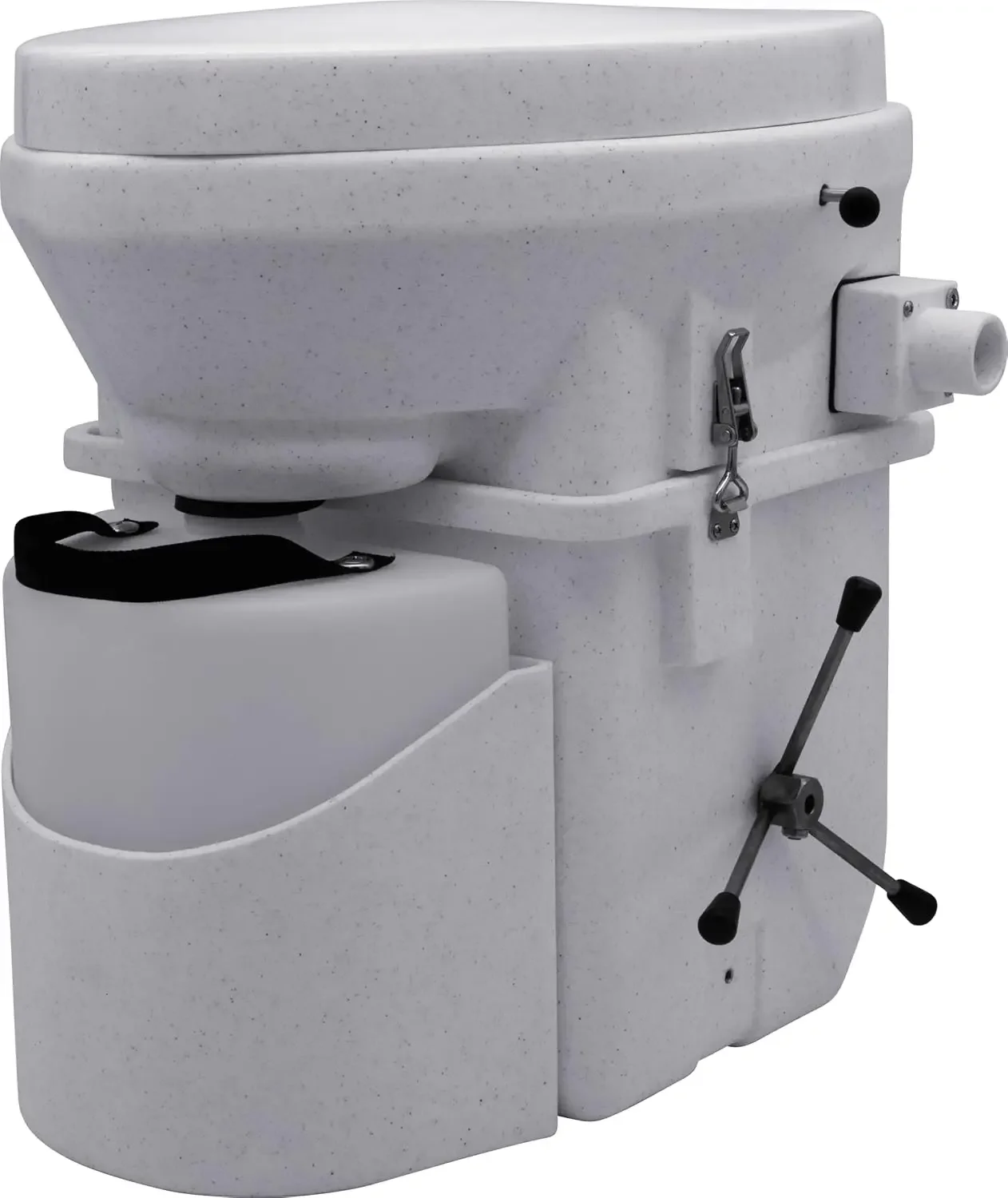 home.home.Self Contained Composting Toilet with Close Quarters Spider Handle Design