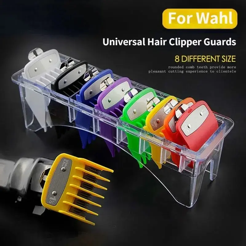 8pcs/set Professional Barber Hair Clipper Guide Combs For Wahl Trimmer Attachment Hair Cutting Limited Comb Salon Haircut Tools