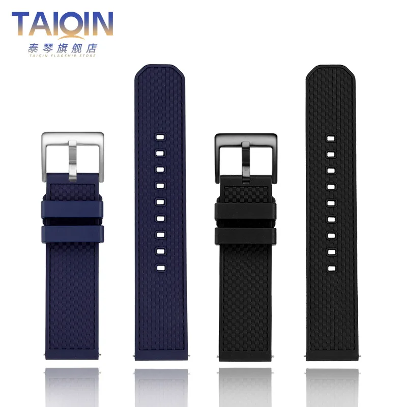 Quick release Fluoro rubber strap For Tissot Seiko Hamilton IWC Citizen universal rubber watchband 20x20mm 22x22mm Men bracelet