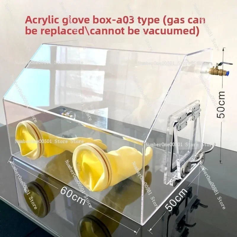 Acrylic glove box vacuum box dust-free work laboratory simple operation  high transparent isolation -011