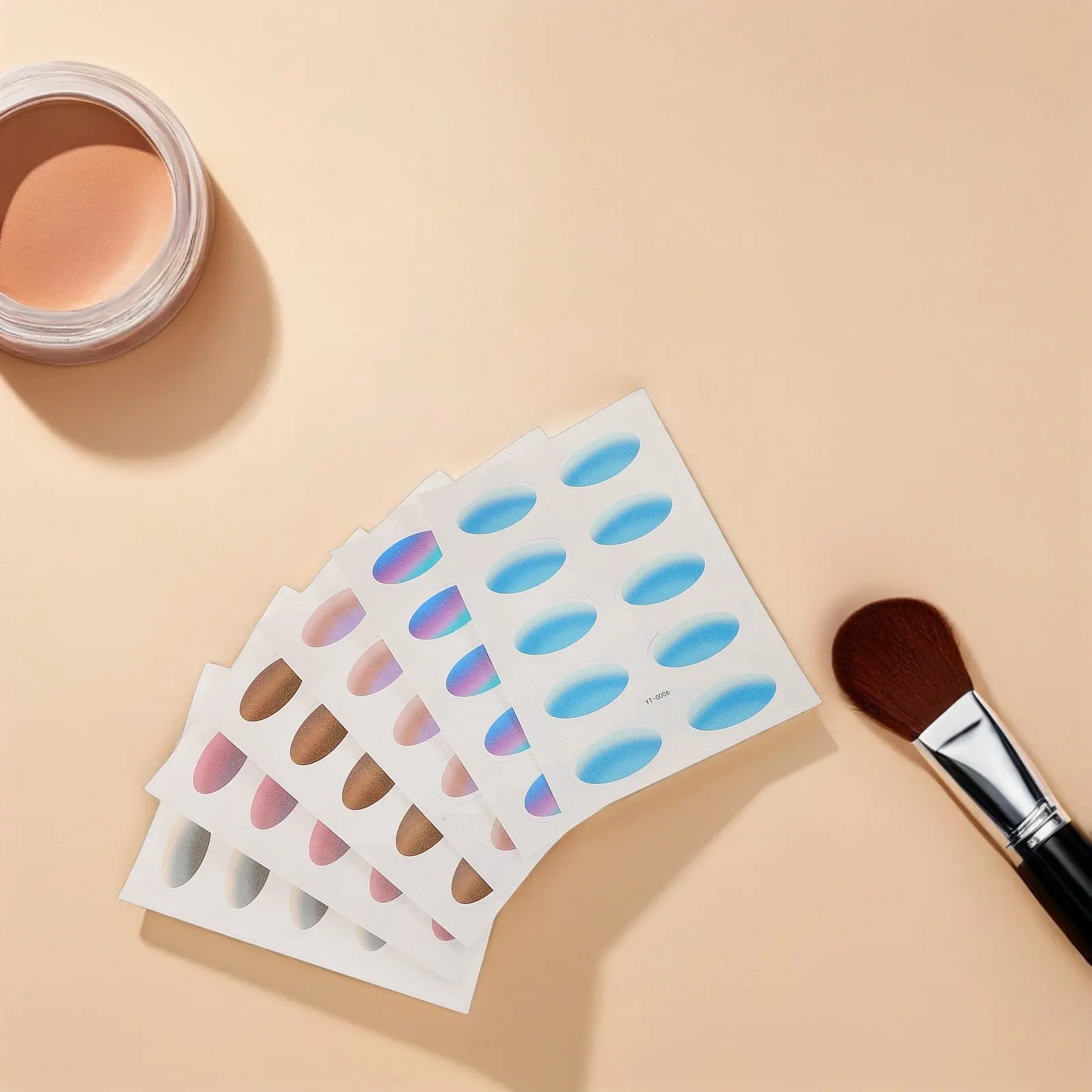 

6 Sheets Gradient Eyeshadow Stickers Waterproof Easy Apply Ultra Thin Realistic Eye Decoration for Festival Party Cosplay Women