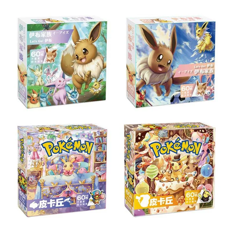 

4box/ лот Creative Pokemon Stickers Set Cute Pikachu Scrapbooking DIY дневника декоративная уплотняющая этикетка альбом Stick Label