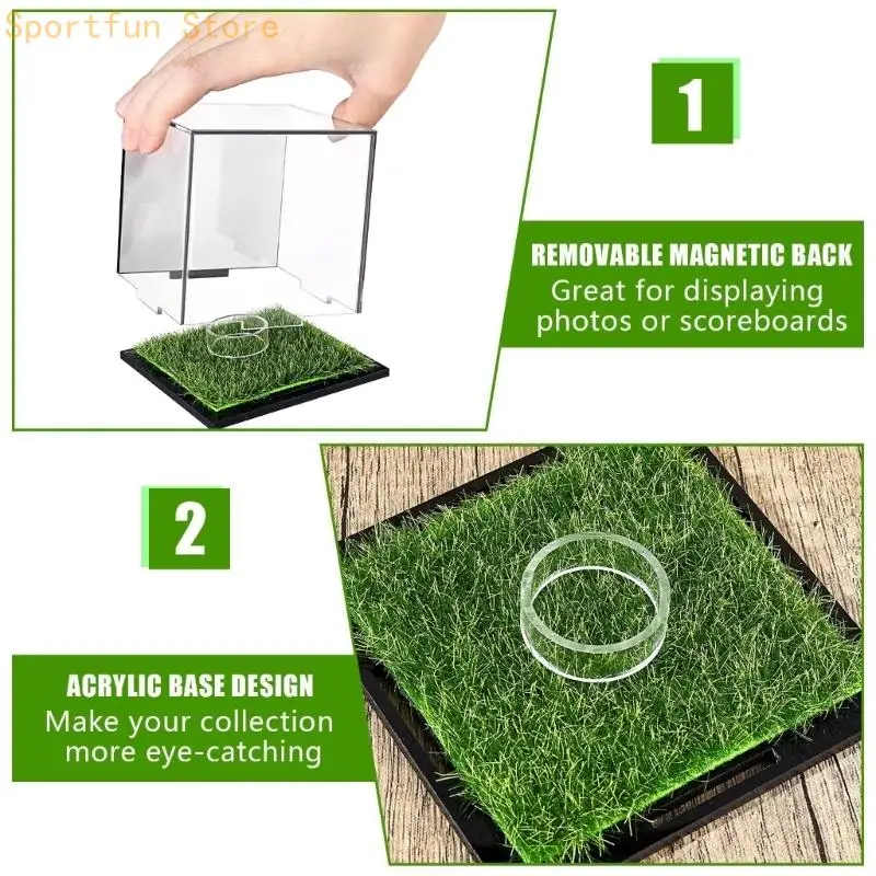 Acrylic Golf Ball Holder with Lid Clear Golf Ball Case Storage Container Display Golf Accessories X7JD