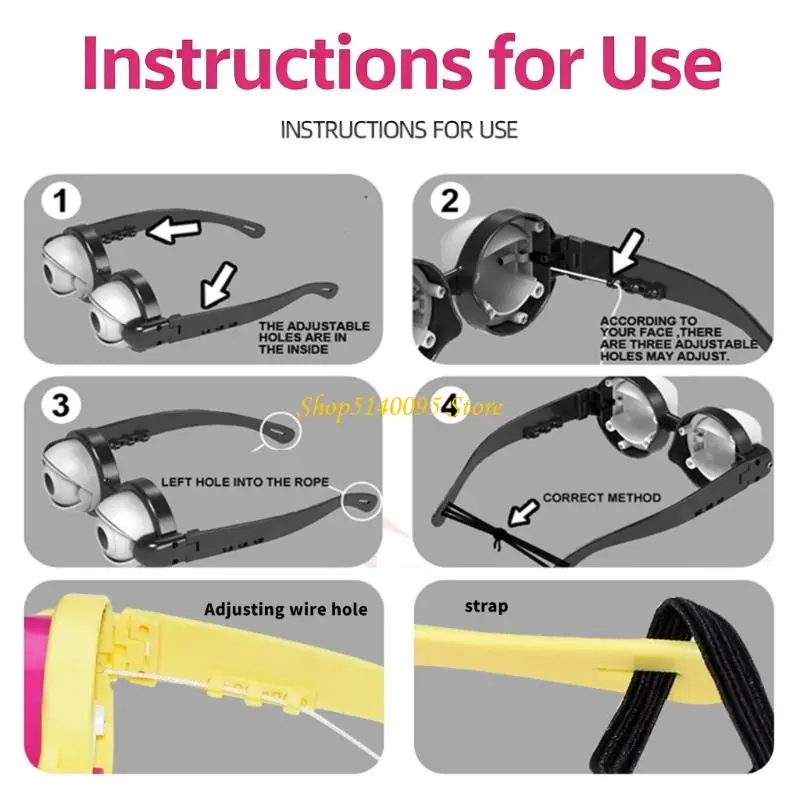 DXAE Eyes Blazing Glasses Pull String Activation for Children Christmas Gift Fun Costume Props Eyes Glasses