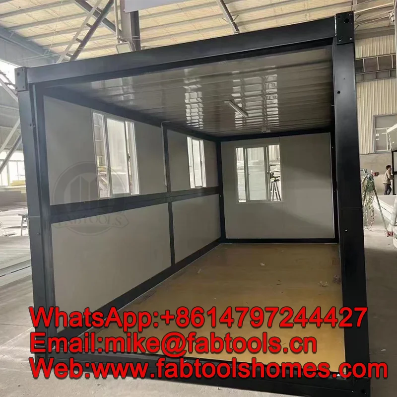 Steel Prefab Container House flat pack house cabin office container modular house lodging house on Sale