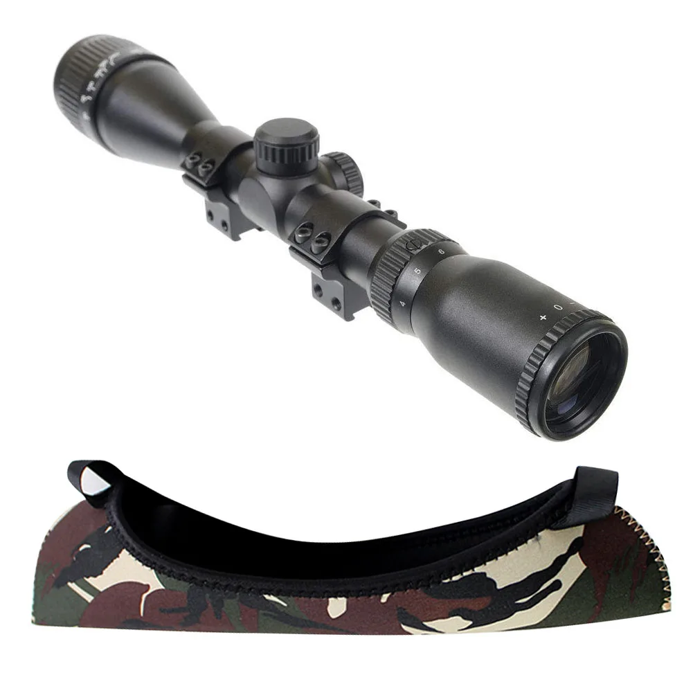 Scope Cover Dustproof Rifle Spotting Optics Lens Cover Protective Cover Outdoor Hunting Gun Scope Cover for 10 in Length Scopes
