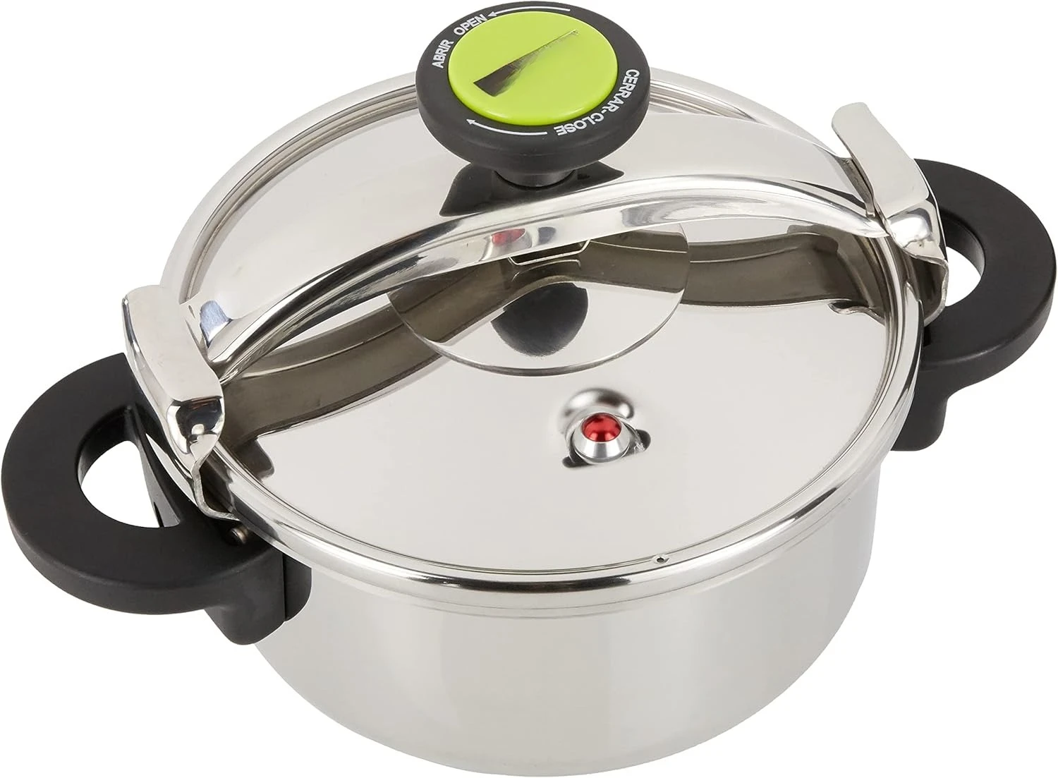 Classica Cooking Pot, 18/10, Black, Stainless Steel, 22 cm，Classic pressure cooker，Dispone de 2 sistemas de seguridad a presión