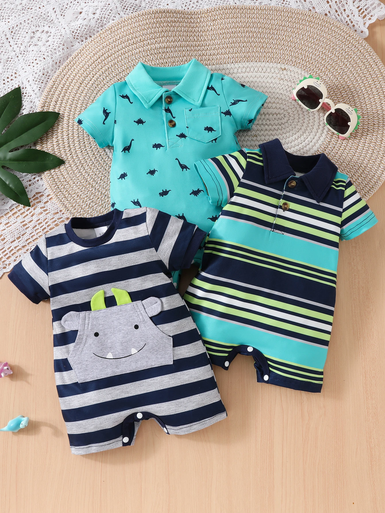 

Популярный милый разноцветный комбинезон-поло для мальчиков