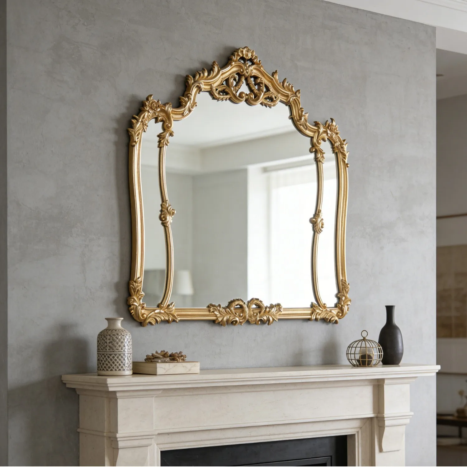 

French sink mirror, American bathroom bathroom wall mirror, vintage distressed fireplace, vanity decorative mirror