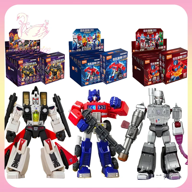 

Оригинальные строительные блоки Blokees Transformers, сияющая версия, слепая коробка, 1-й, 2-й, 3-й набор, коллекция фигурок, игрушка Megatron для мальчика, подарок